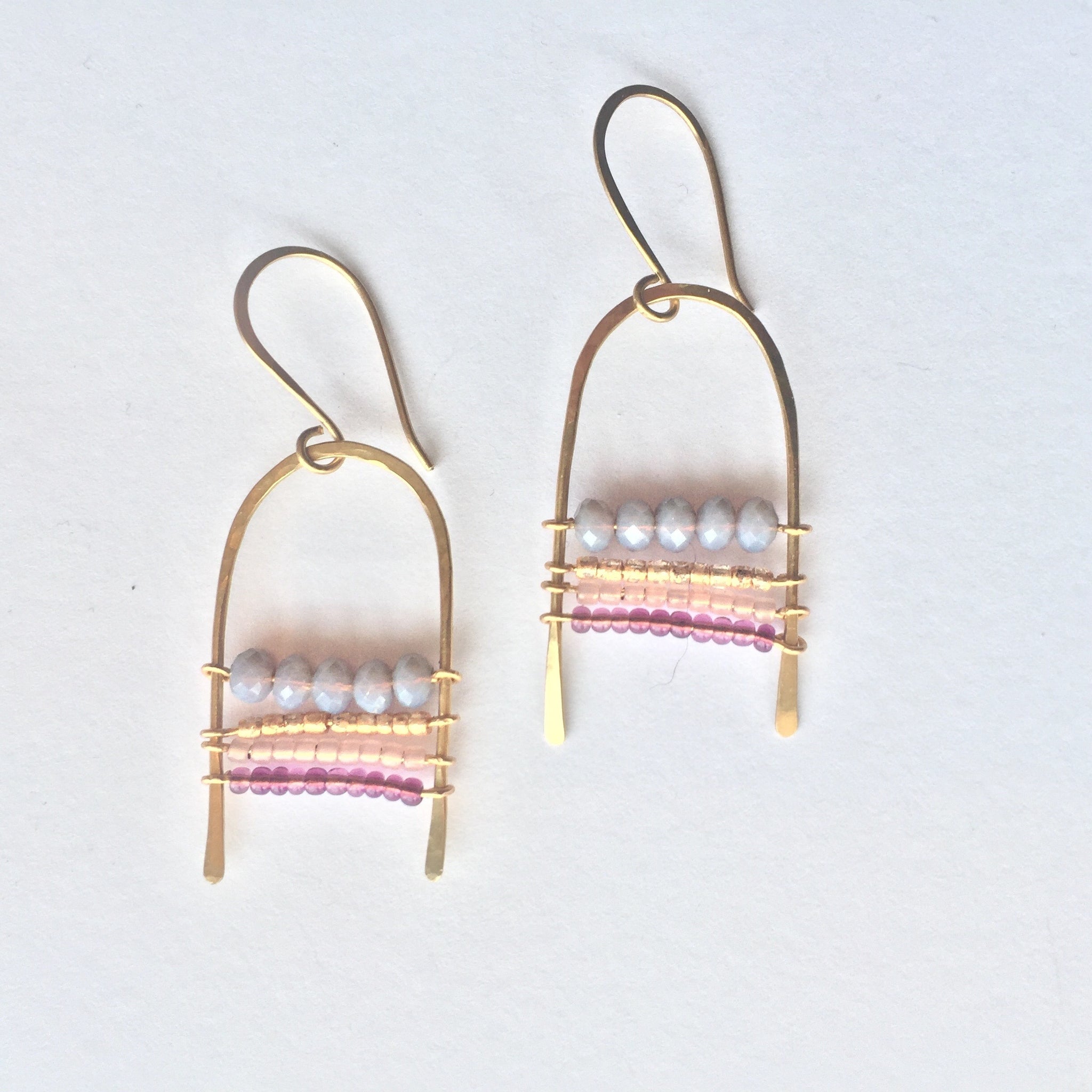 Abacus bead earrings